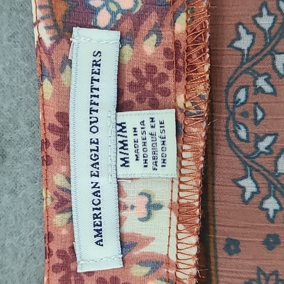 AMERICAN EAGLE OUTFITTERS Women's Orange Sheer Floral Cardigan Kimono - Medium - Picture 6 of 12